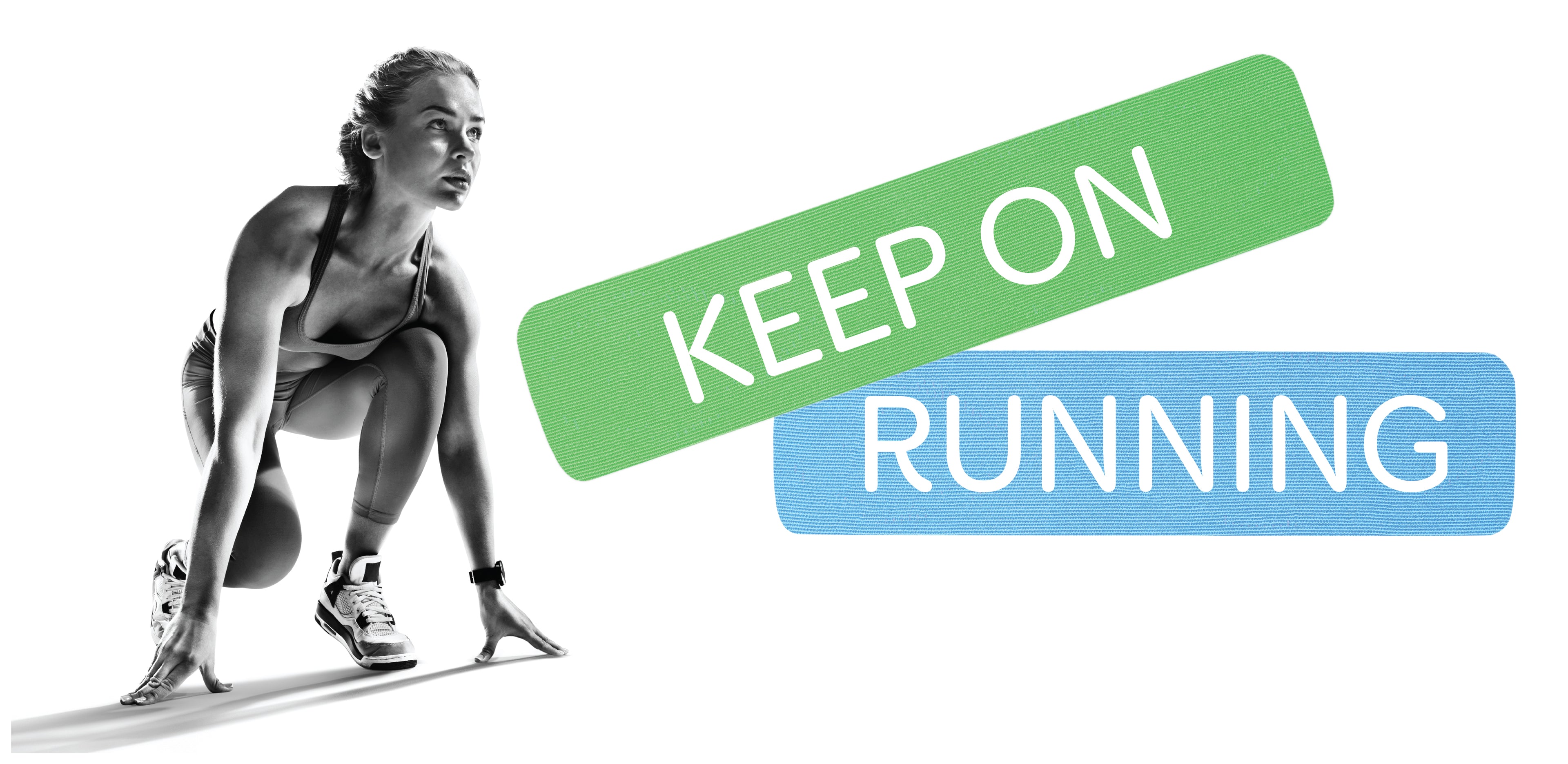 kinesiology tape of MuscleTape running banner